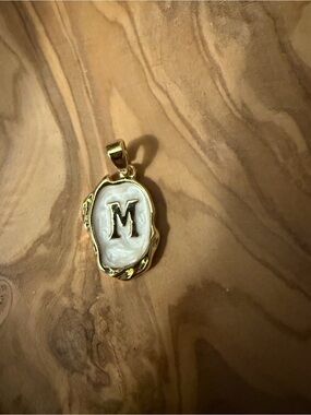 Gold Initial 'M' Charm